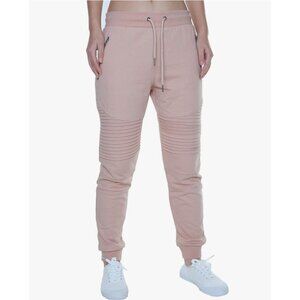 Forbidefense Cotton Beige Moto Jogger Pants Sz Large Womens